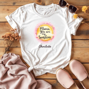 Camiseta Presente Sentimental Para A Mãe Você É Meu Sol