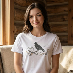 Camiseta Presente Significativo Arte de Corvo Nórdico Amant