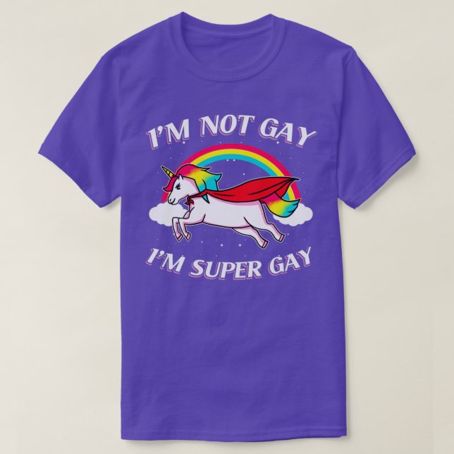 Camiseta presente super gay unicorn (Frente do Design)