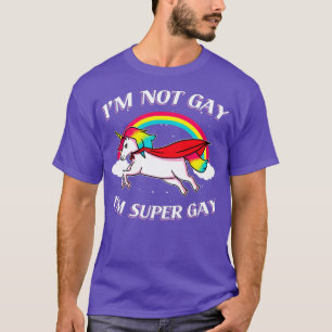 Camiseta presente super gay unicorn