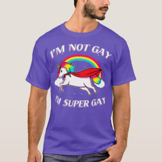Camiseta presente super gay unicorn