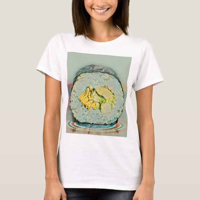 Camiseta Presente sushi para amantes de comida (Frente)