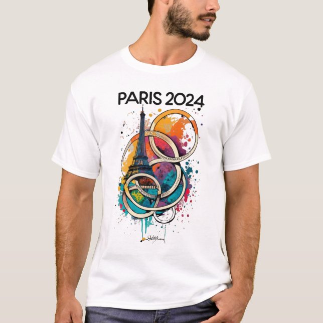 Camiseta Presente Torre Eiffel de Paris França (Frente)