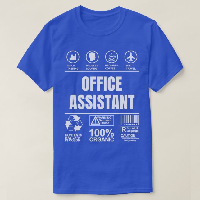 Camiseta Presente Única Engraçado Sarcástico Para Assistent (Frente do Design)