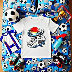 Camiseta Presente único de gato de futebol japonês para ani
