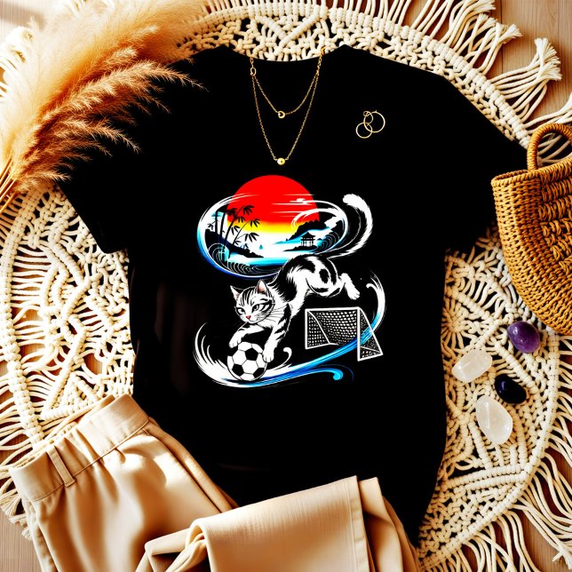 Camiseta Presente Único de Gato de Futebol Japonês para Fãs (Criador carregado)