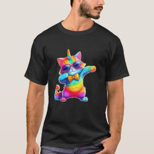 Camiseta Presente Unicórnio Gato Caticórnio Fazendo Dab