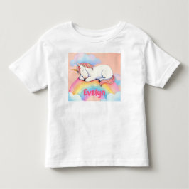 Camiseta Presente Unicórnio Personalizado, Aquarelas, 
