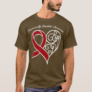 Camiseta Presente V da Fita Coração de Sensibilização Perma