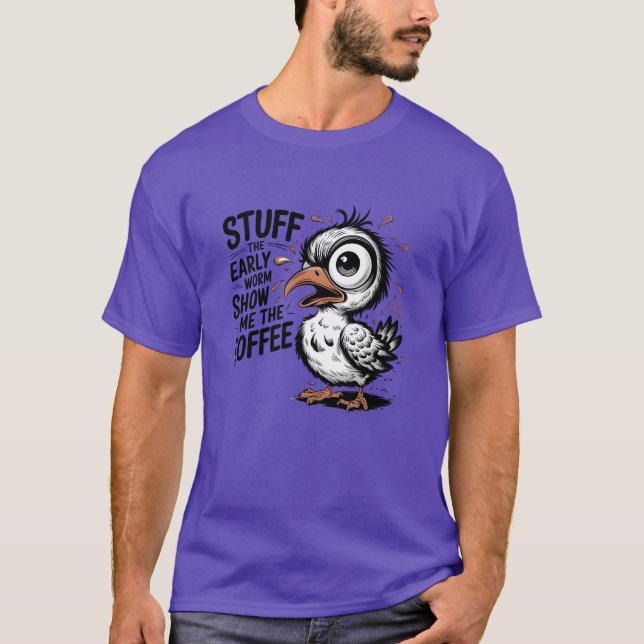 Camiseta Presente verme cedo me mostra amigos (Frente)