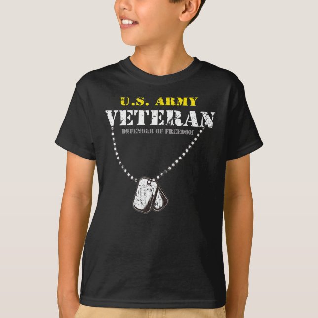 Camiseta Presente veterano veterano do Exército dos EUA (Frente)