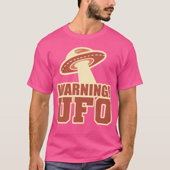 Camiseta Presente vintage de Ufologia OVNI Aviso (Frente)