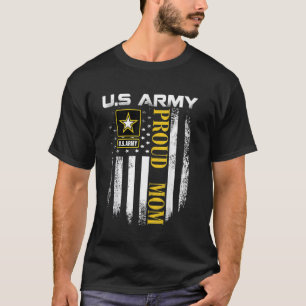 Camiseta Presente Vintage do Exército Orgulhosa Mãe com Ban