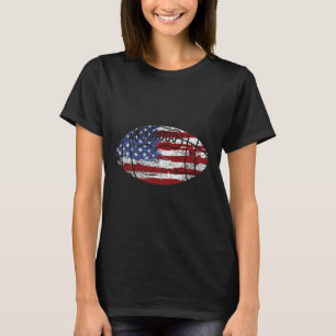 Camiseta Presente Vintage Futebol Bandeira Americana EUA