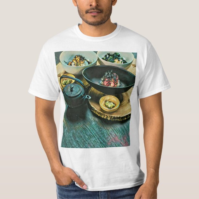 Camiseta Presente Vintage Sushi (Frente)