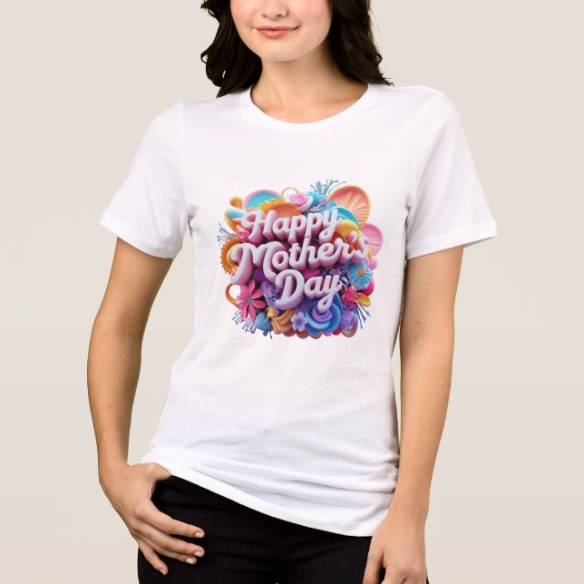 Camiseta Presente visual para amada mãe no Dia de as mães (Frente)