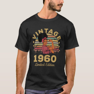 Camiseta Presentes 62 Anos de Idade Vintage 1960 Edição Lim