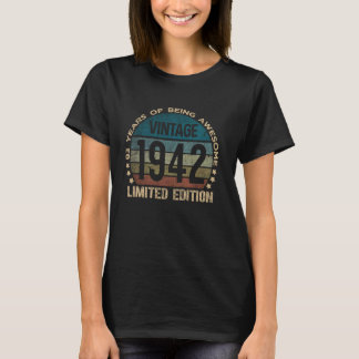 Camiseta Presentes 83 Anos de Idade Vintage 1942 Edição Lim