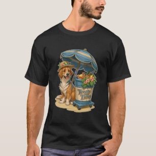 Camiseta Presentes Acima das Marés Praia Cachorro Verão