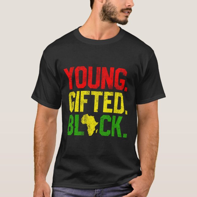Camiseta Presentes afro-americanos dotados de história negr (Frente)