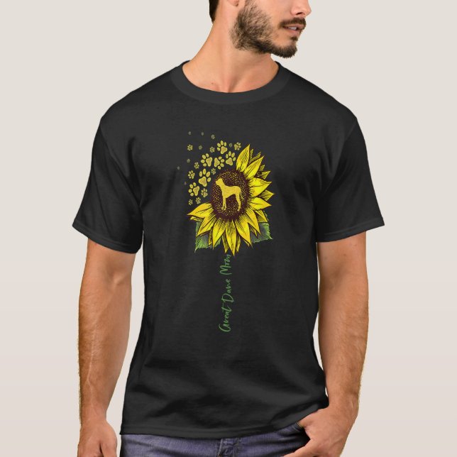 Camiseta Presentes Amantes de Great Dane de Girassol Mãe de (Frente)
