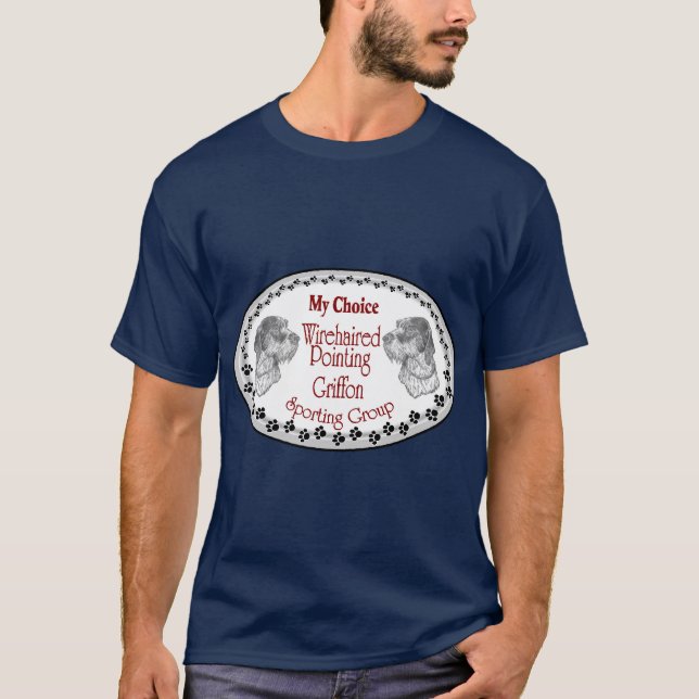 Camiseta Presentes apontar Griffon Wirehaired (Frente)