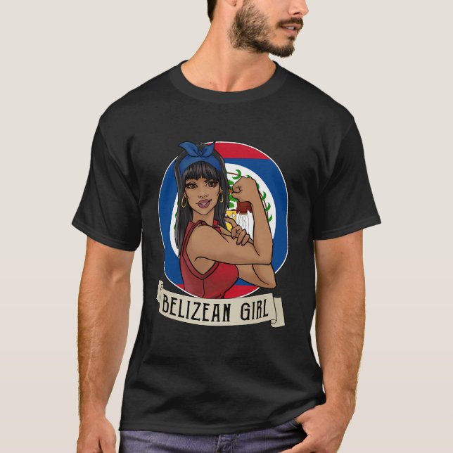 Camiseta Presentes Belizean Girl Belize (Frente)