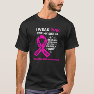 Camiseta Presentes Bonitos Visto Rosa Para O Cancer Da Mama