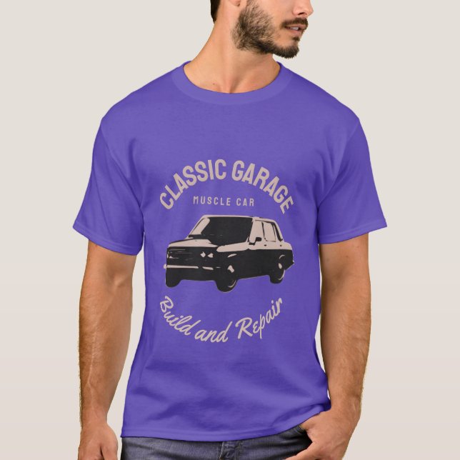 Camiseta Presentes Clássicos de Garagem de Carros Antigos A (Frente)