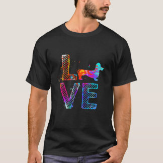 Camiseta Presentes Coloridos de Mãe de Cachorro Dachshund D