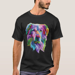 Camiseta presentes coloridos de pop de arte para o cão que 