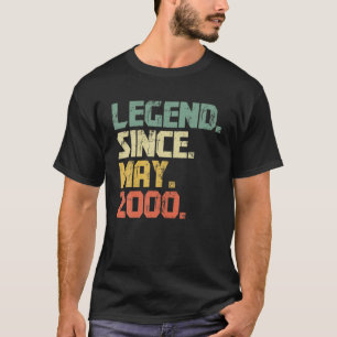Camiseta Presentes com 20 anos de idade - Legenda desde mai