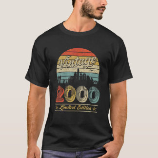 Camiseta Presentes com 22 anos Vintage 2000 Limited Edition