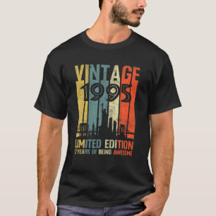 Camiseta Presentes com 27 anos Vintage 1995 Limited Edition