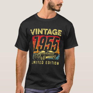 Camiseta Presentes com 67 anos Vintage 1955 Limited Edition