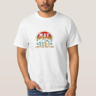 Camiseta Presentes com 69 anos Maio 1954 Limitado