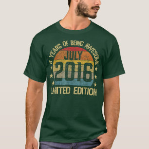 Camiseta Presentes com 6 anos Julho de 2016 Edição Limitada
