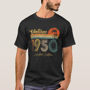 Camiseta Presentes com 72 anos Vintage 1950 Limited Edition