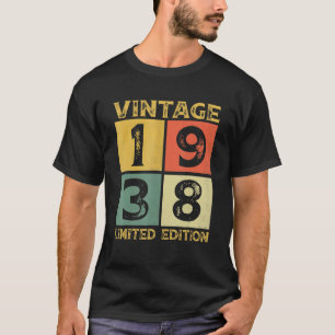 Camiseta Presentes com 85 anos Vintage 1938 Limited Edition