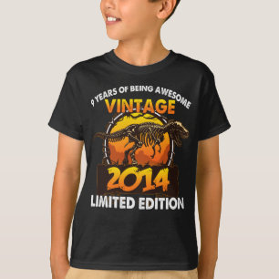 Camiseta Presentes com 9 anos Vintage 2014 Limited Edition