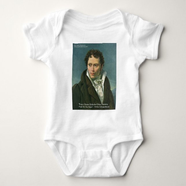 Camiseta Presentes com Citação de Arthur Schopenhauer "Naçõ (Frente)