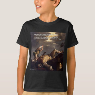 Camiseta Presentes com Citação de Ticiano e Pintura de Davi