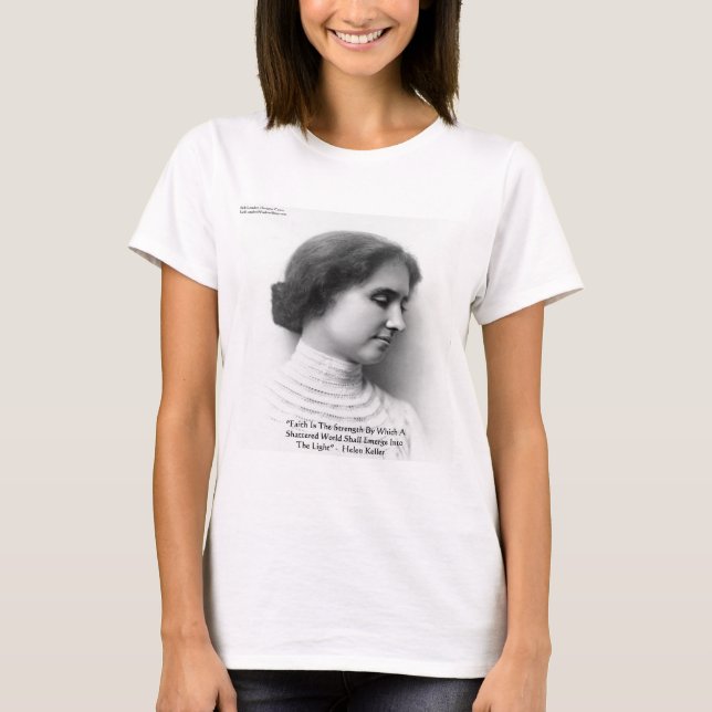 Camiseta Presentes com Citações de Sabedoria "Fé/Força" de  (Frente)