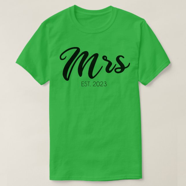 Camiseta Presentes Combinando Casamento Mulheres Sra (Frente do Design)