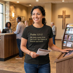 Camiseta Presentes Cristãos com Citação de Versículo Bíblic