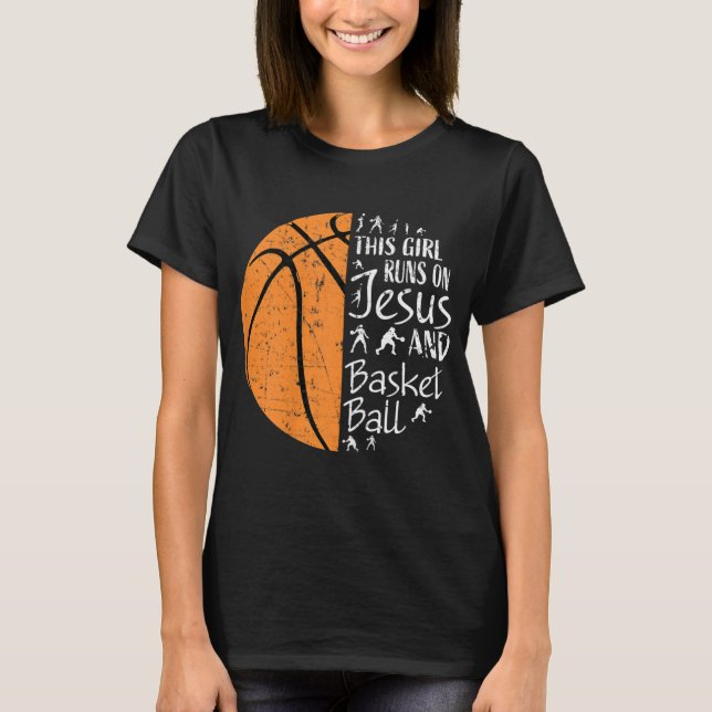 Camiseta Presentes cristãos de basquete mulheres adolescent (Frente)
