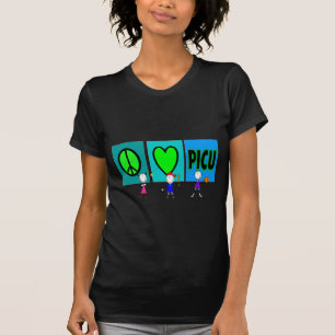 Camiseta Presentes da "amor PICU da enfermeira de PICU paz