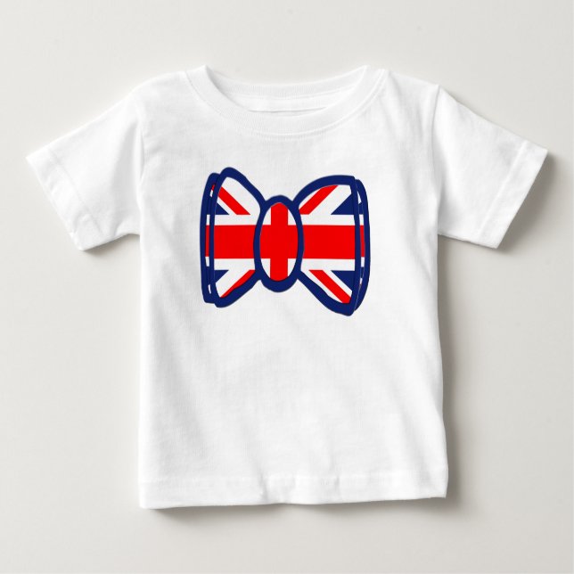Camiseta Presentes da arte do laço de Union Jack do (Frente)