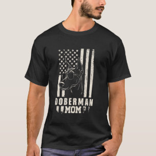 Camiseta Presentes da Bandeira Americana da Mãe do Cão Dobe