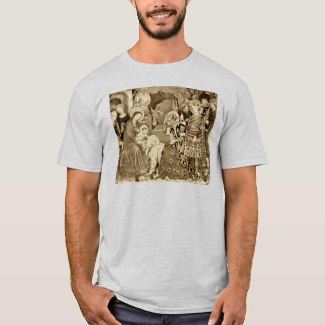 Camiseta Presentes da cena da natividade para o Natal (Frente)